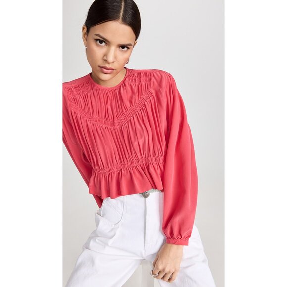 Isabel Marant "Nelino" Top in "Paradise Pink", size 42. Fits like a size 10 ish - Picture 10 of 12